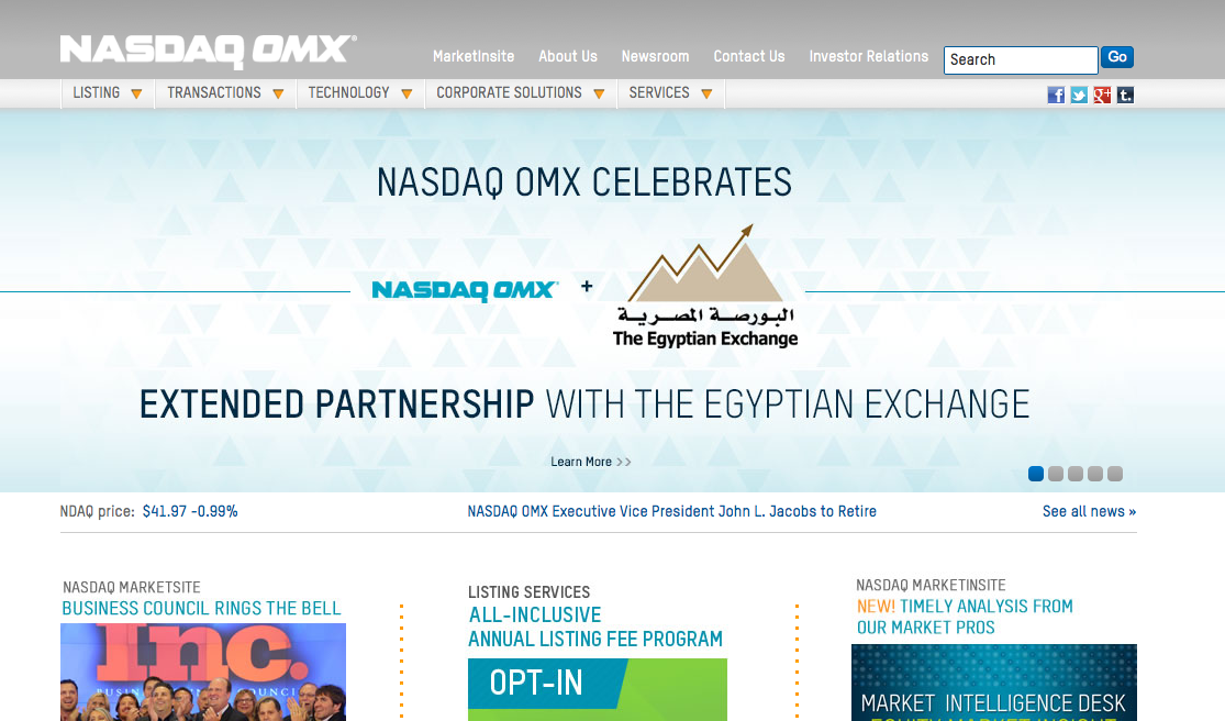 NASDAQ OMX Executive Vice President John L. Jacobs to Retire