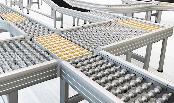 Invisible power supply for conveyor systems