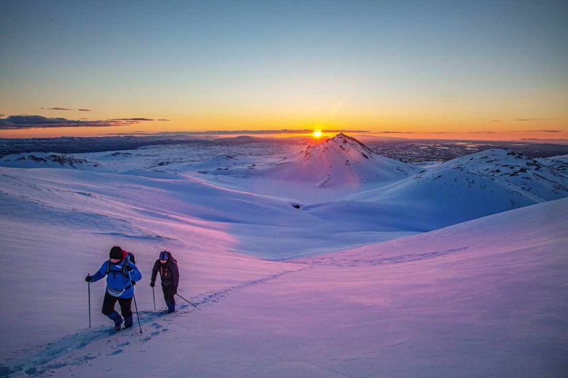 The Magic of Iceland’s: Midnight Sun Atop Mt. Snæfell followed by a bath in a Hot Natural Pool